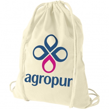 Logo trade promotional gifts picture of: Oregon 100 g/m² cotton drawstring bag 5L