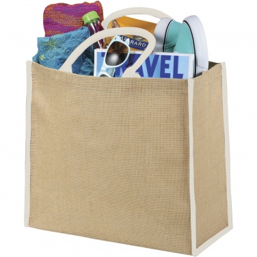 Logo trade promotional items picture of: Harry coloured edge jute tote bag 25L