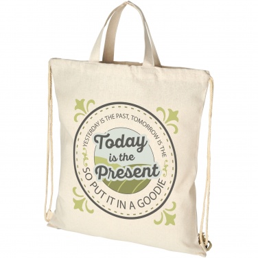 Logo trade promotional giveaways image of: Pheebs 210 g/m² recycled drawstring bag 6L