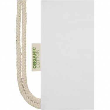 Logo trade promotional merchandise picture of: Orissa 100 g/m² organic cotton drawstring bag 5L