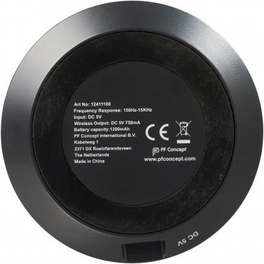 Logo trade promotional gifts image of: Fiber 3W wireless charging Bluetooth® speaker