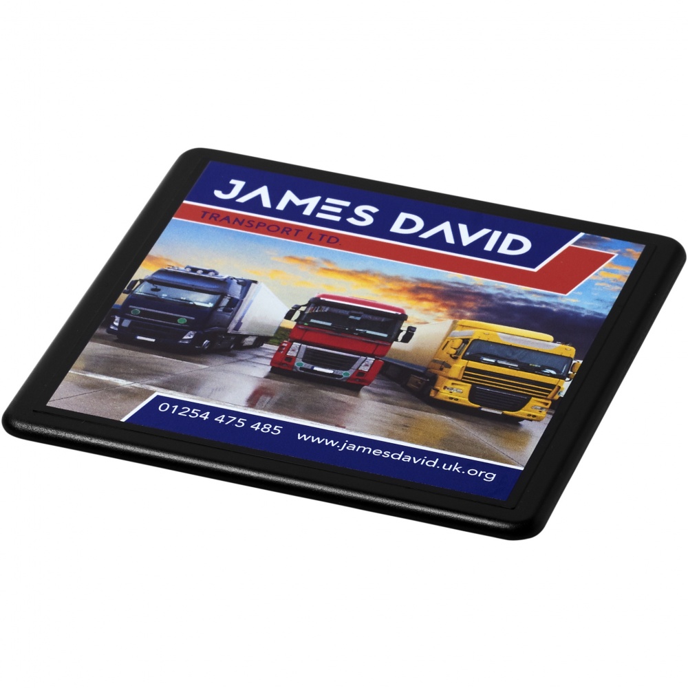 Logo trade promotional products image of: Terran square coaster with 100% recycled plastic