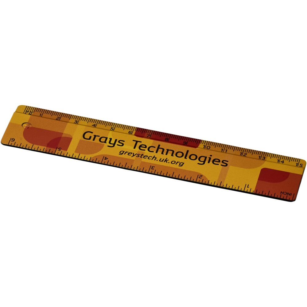 Logotrade promotional giveaway image of: Terran 15 cm ruler from 100% recycled plastic