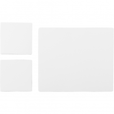 Logo trade advertising product photo of: Q-Mat® mouse mat and coaster set combo 3