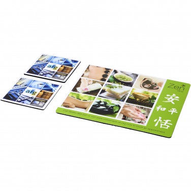 Logo trade promotional giveaway photo of: Q-Mat® mouse mat and coaster set combo 3