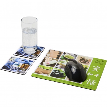 Logo trade advertising product photo of: Q-Mat® mouse mat and coaster set combo 3