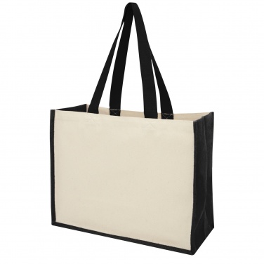 Logo trade promotional gift photo of: Varai 320 g/m² canvas and jute shopping tote bag 23L