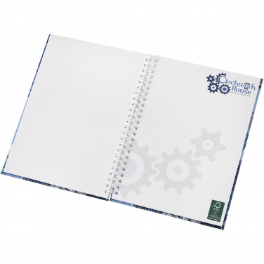 Logo trade promotional giveaways image of: Wire-o A5 notebook hard cover