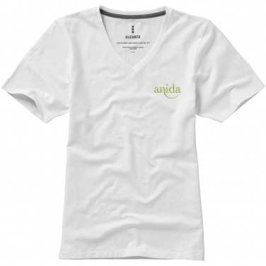 Logo trade corporate gift photo of: Kawartha short sleeve women's organic V-neck t-shirt