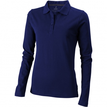 Logo trade corporate gifts picture of: Oakville long sleeve women's polo