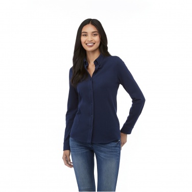 Logo trade promotional merchandise image of: Bigelow long sleeve women's pique shirt