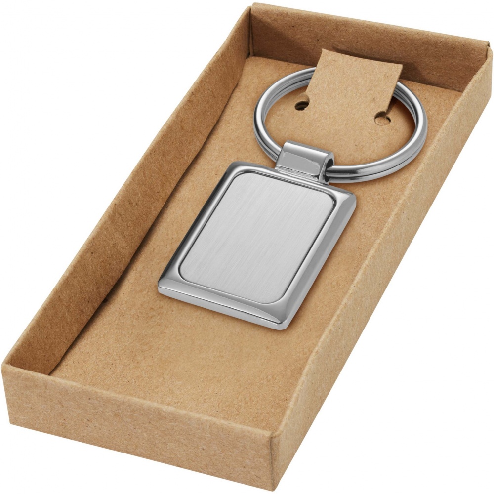 Logo trade promotional gifts image of: Sergio rectangular metal keychain