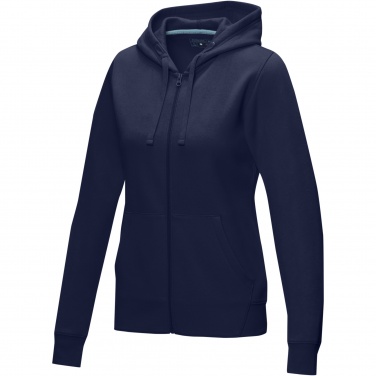 Logo trade promotional gifts picture of: Ruby women’s organic recycled full zip hoodie