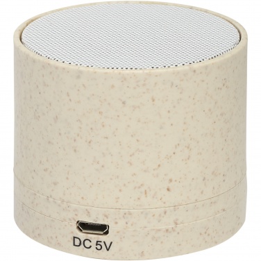 Logo trade corporate gifts image of: Kikai wheat straw Bluetooth® speaker