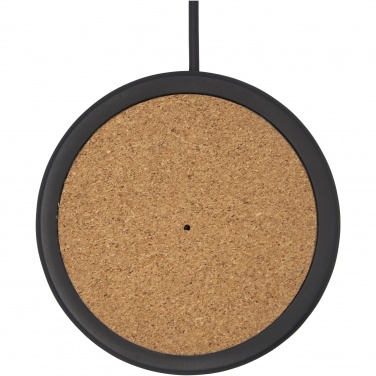 Logo trade promotional products picture of: Kivi 10W limestone/cork wireless charging pad