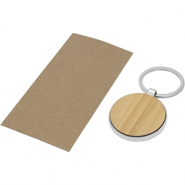 Logo trade promotional item photo of: Nino bamboo round keychain