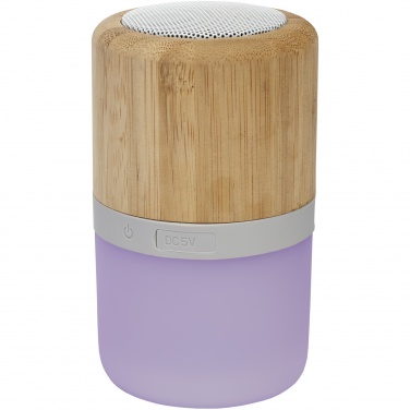 Logotrade corporate gift image of: Aurea bamboo Bluetooth® speaker with light 