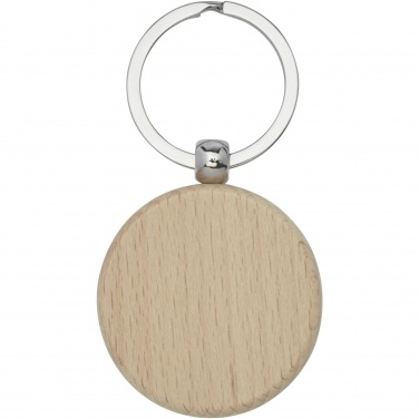 Logo trade promotional products picture of: Giovanni beech wood round keychain