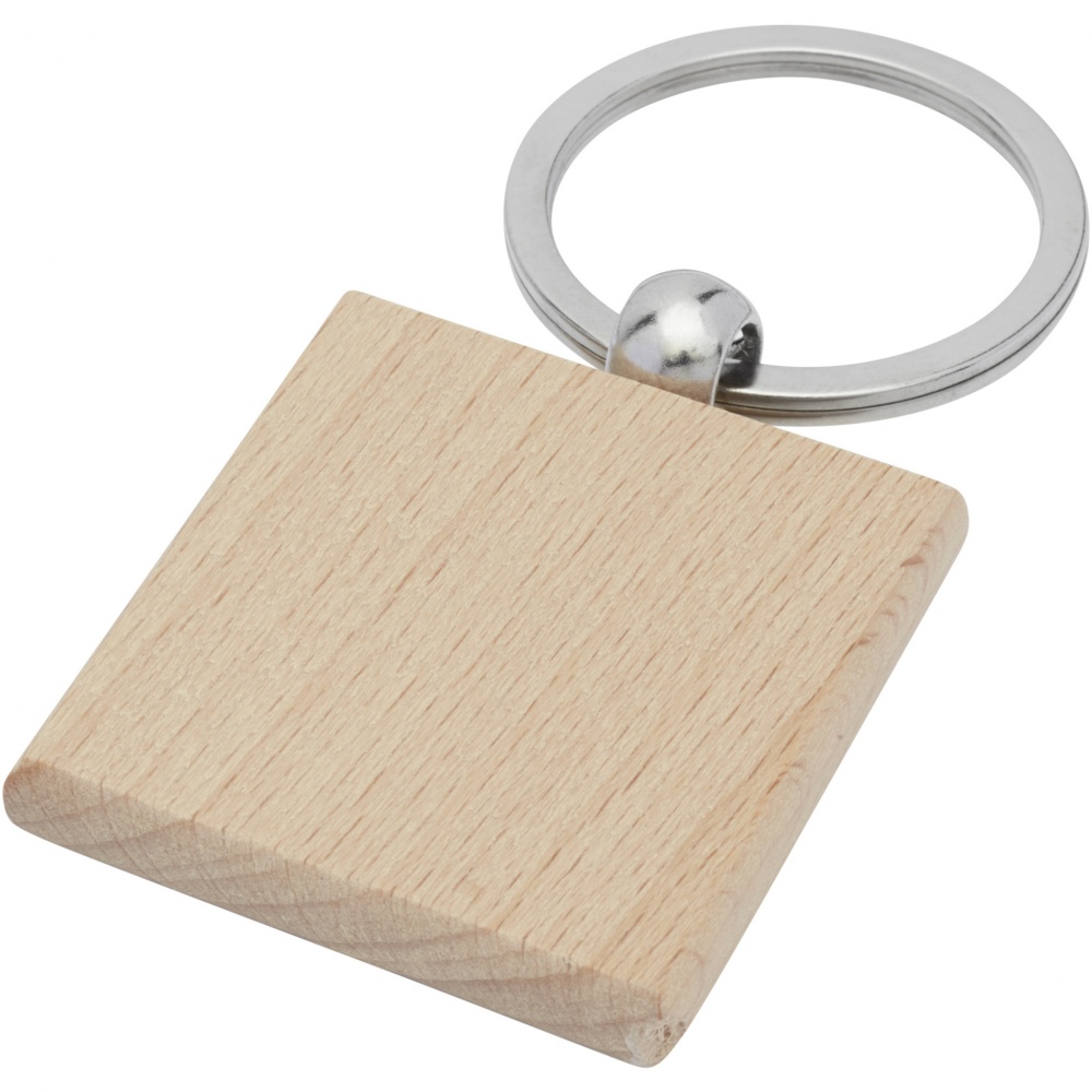 Logotrade promotional item picture of: Gioia beech wood squared keychain