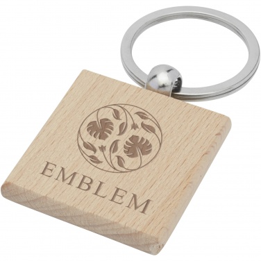 Logotrade promotional gift picture of: Gioia beech wood squared keychain