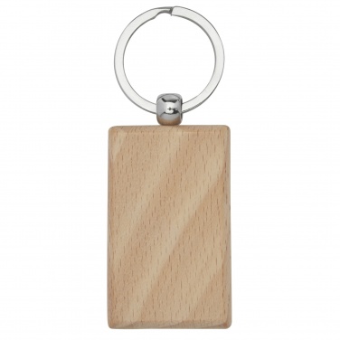 Logotrade advertising products photo of: Gian beech wood rectangular keychain