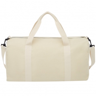 Logo trade promotional merchandise photo of: Pheebs 450 g/m² recycled cotton and polyester duffel bag 24L