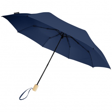 Logo trade promotional giveaways image of: Birgit 21'' foldable windproof recycled PET umbrella