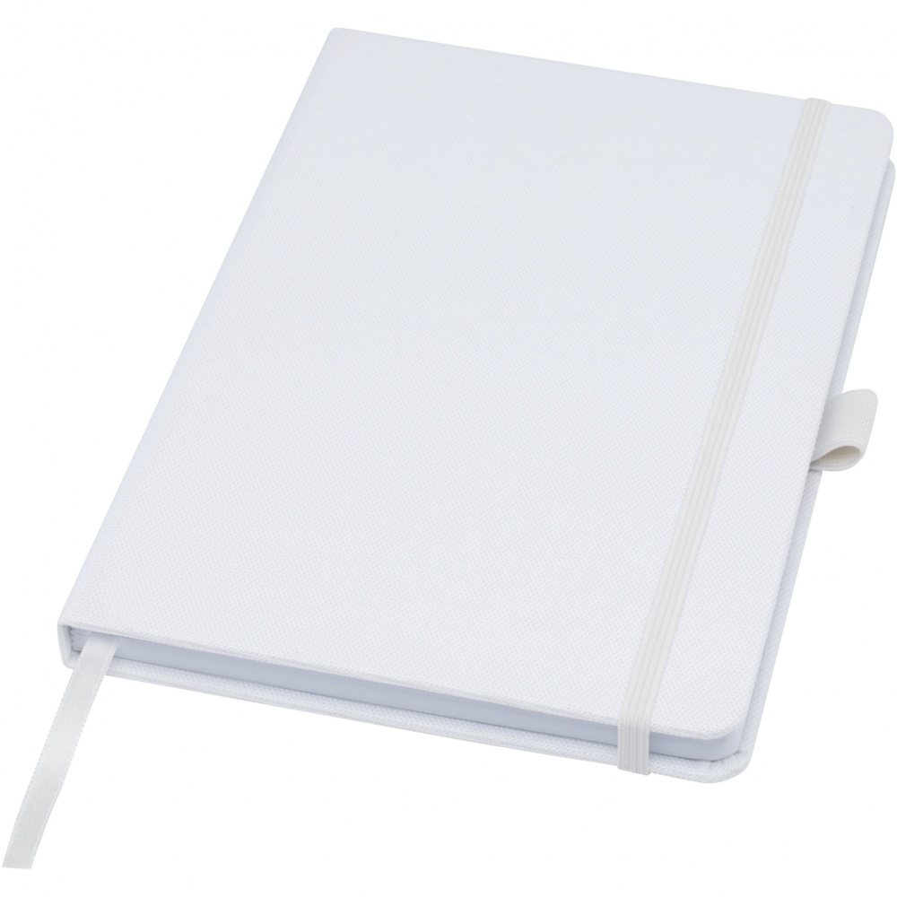 Logo trade promotional giveaway photo of: Honua A5 recycled paper notebook with recycled PET cover