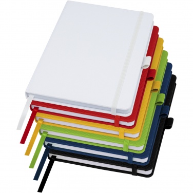 Logo trade promotional merchandise photo of: Honua A5 recycled paper notebook with recycled PET cover