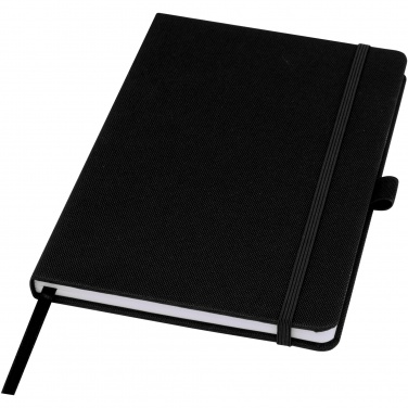 Logo trade promotional gift photo of: Honua A5 recycled paper notebook with recycled PET cover