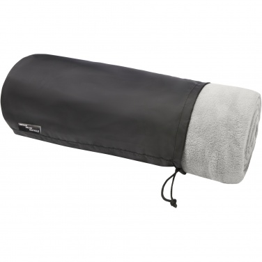 Logo trade promotional giveaways picture of: Lily GRS certified RPET coral fleece blanket