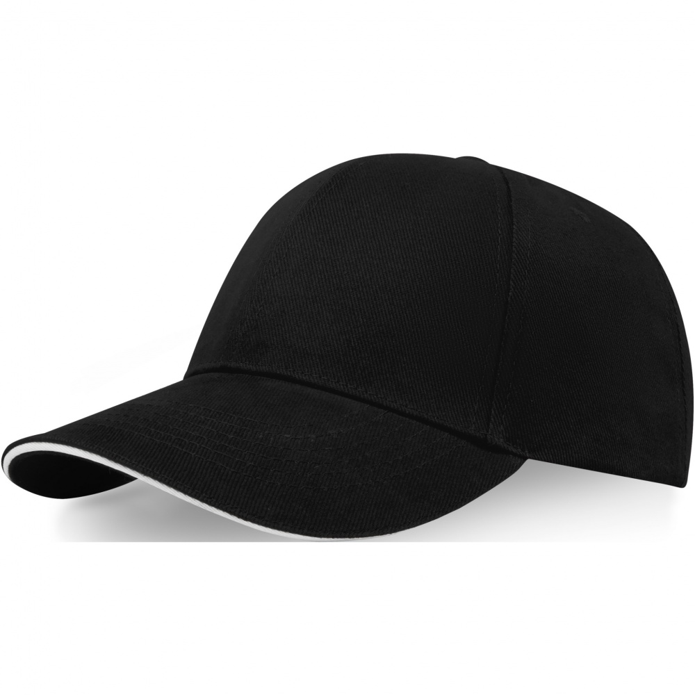 Logo trade promotional products image of: Topaz 6 panel GRS recycled sandwich cap