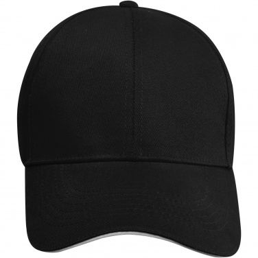 Logo trade promotional items image of: Topaz 6 panel GRS recycled sandwich cap