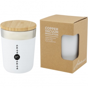 Logotrade advertising product picture of: Lagan 300 ml stainless steel tumbler with bamboo lid