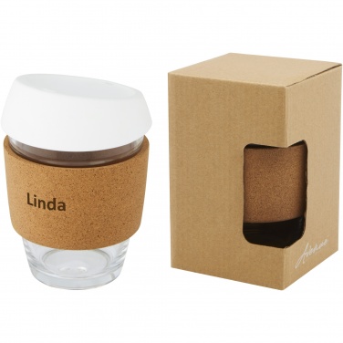 Logo trade promotional product photo of: Lidan 360 ml borosilicate glass tumbler with silicone lid
