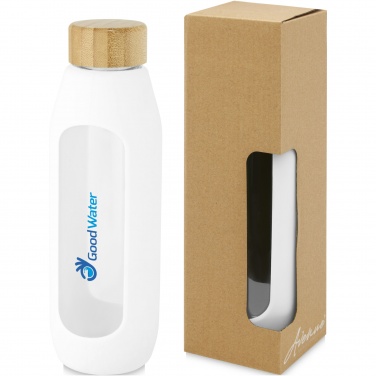 Logotrade promotional gift image of: Tidan 600 ml borosilicate glass bottle with silicone grip
