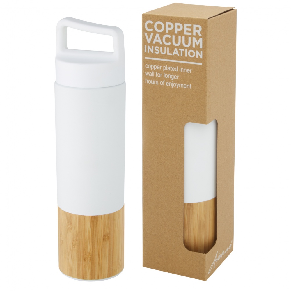 Logo trade promotional giveaway photo of: Torne 540 ml  stainless steel bottle with bamboo outer wall
