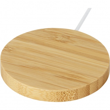 Logotrade promotional product picture of: Atra 10W bamboo magnetic wireless charging pad