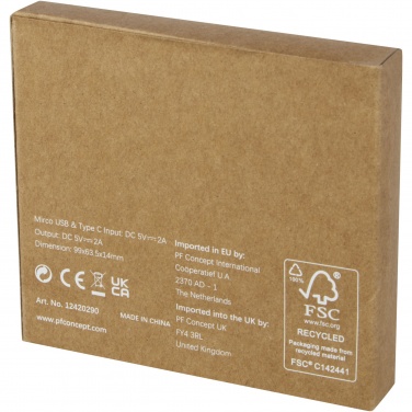 Logo trade promotional merchandise image of: Loop 5000 mAh recycled plastic power bank
