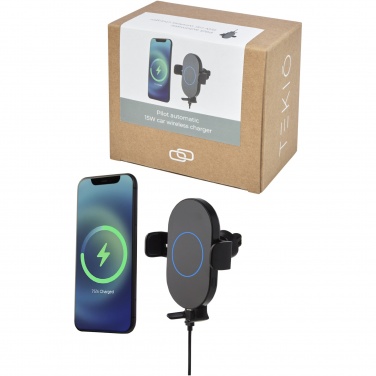 Logotrade promotional items photo of: Pilot 15W wireless automatic car charger 