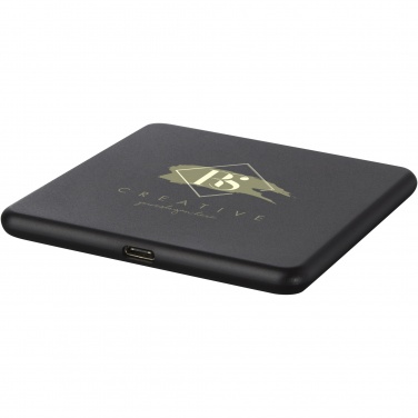 Logo trade corporate gift photo of: Loop 10W recycled plastic wireless charging pad