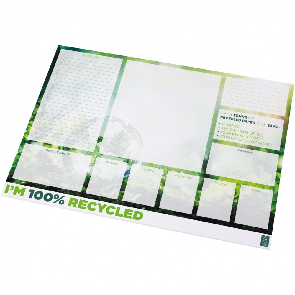 Logo trade promotional products image of: Desk-Mate® A2 recycled notepad