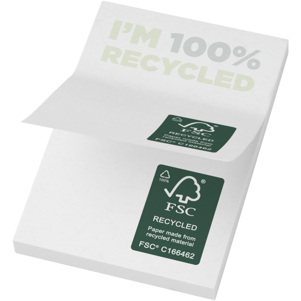 Logo trade promotional products image of: Sticky-Mate® recycled sticky notes 50 x 75 mm