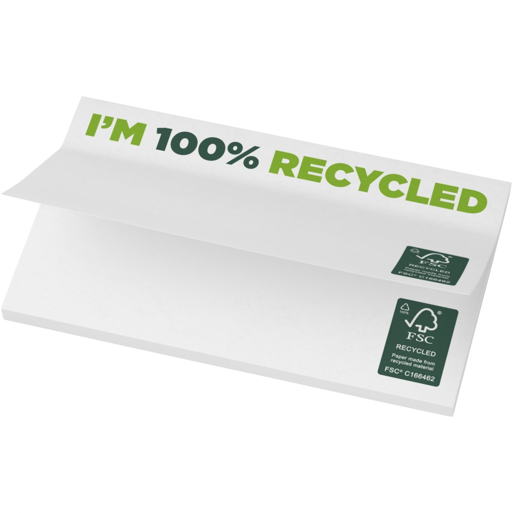 Logo trade promotional merchandise image of: Sticky-Mate® recycled sticky notes 127 x 75 mm