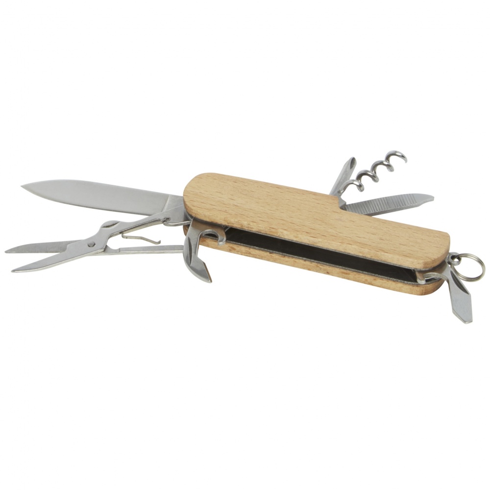 Logo trade promotional items picture of: Richard 7-function wooden pocket knife
