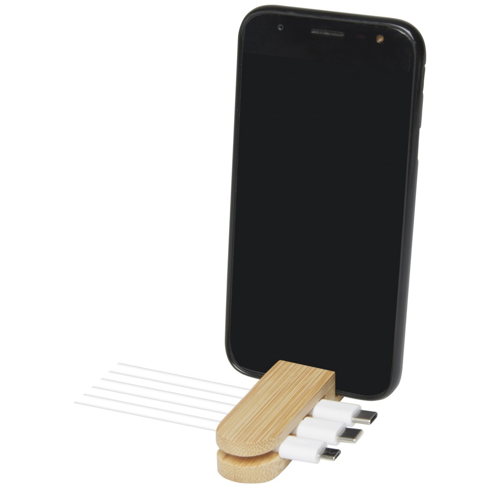 Logo trade promotional gift photo of: Edulis bamboo cable manager 