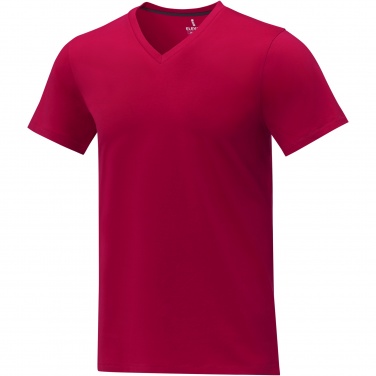 Logo trade corporate gifts image of: Somoto short sleeve men's V-neck t-shirt 