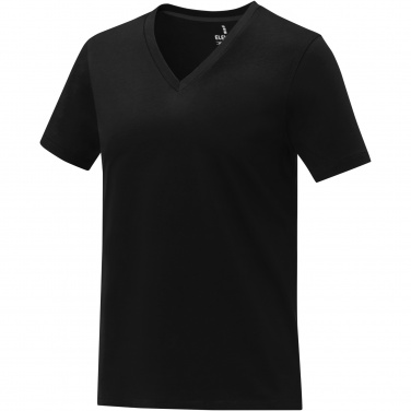 Logo trade corporate gift photo of: Somoto short sleeve women's V-neck t-shirt 