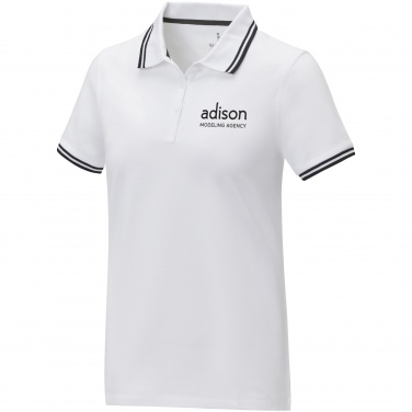 Logo trade promotional merchandise picture of: Amarago short sleeve women's tipping polo