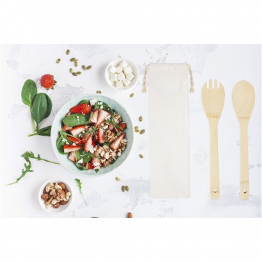 Logo trade promotional merchandise photo of: Endiv bamboo salad spoon and fork